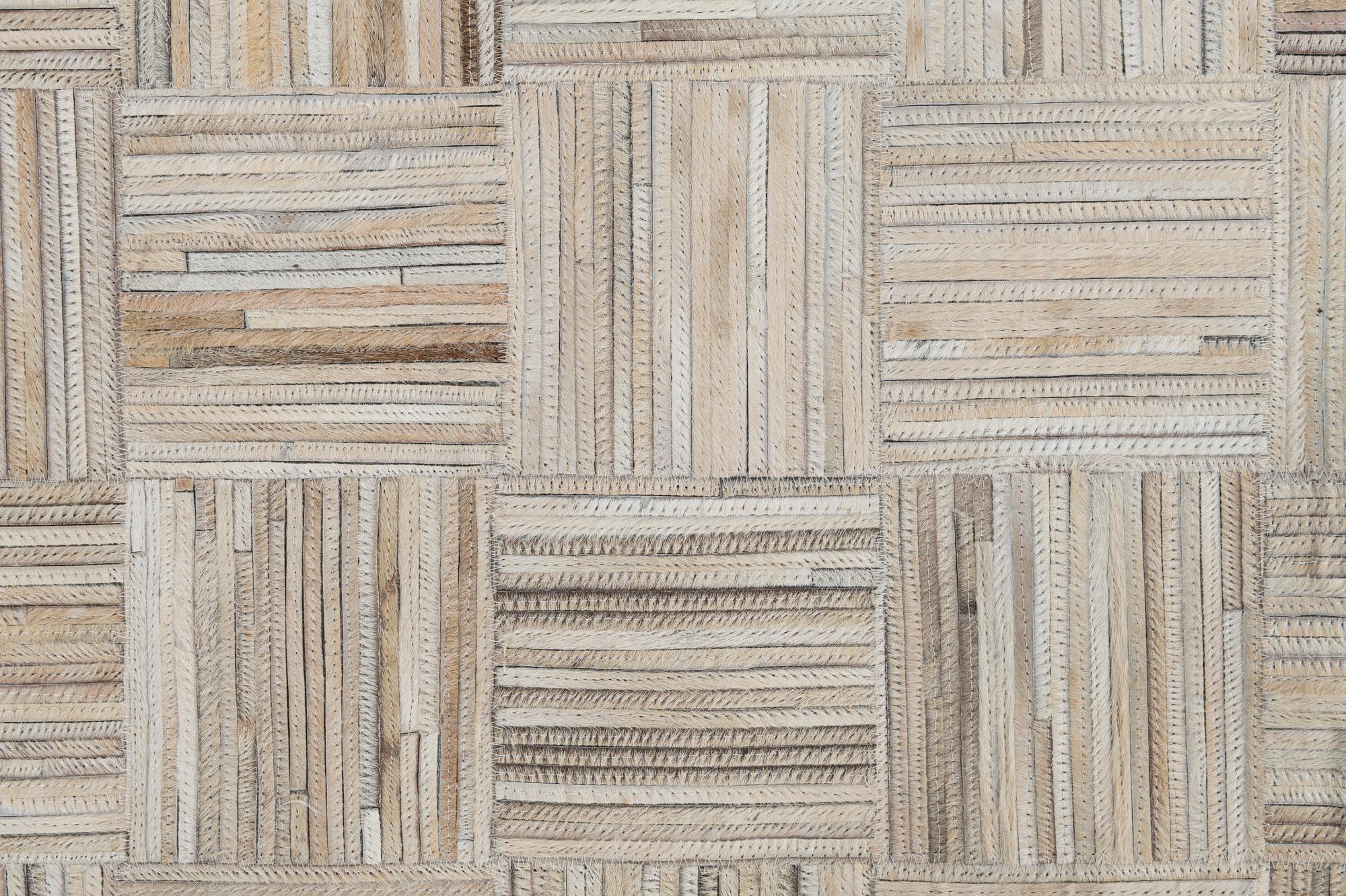 5' x 7' 8 Cowhide Leather Rug