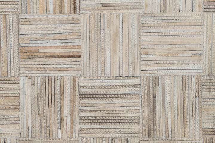 5' x 7' 8 Cowhide Leather Rug