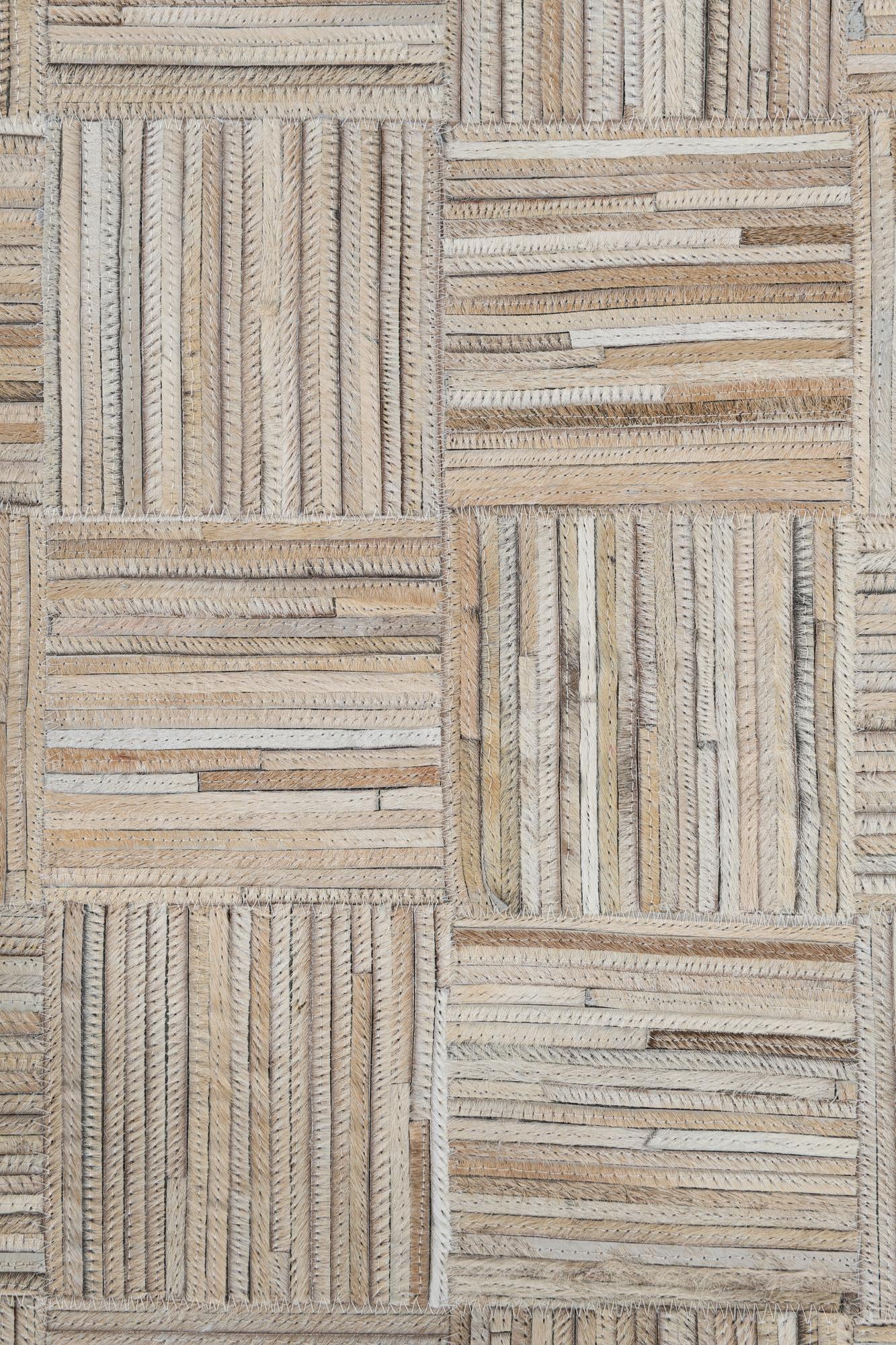 5' x 7' 8 Cowhide Leather Rug