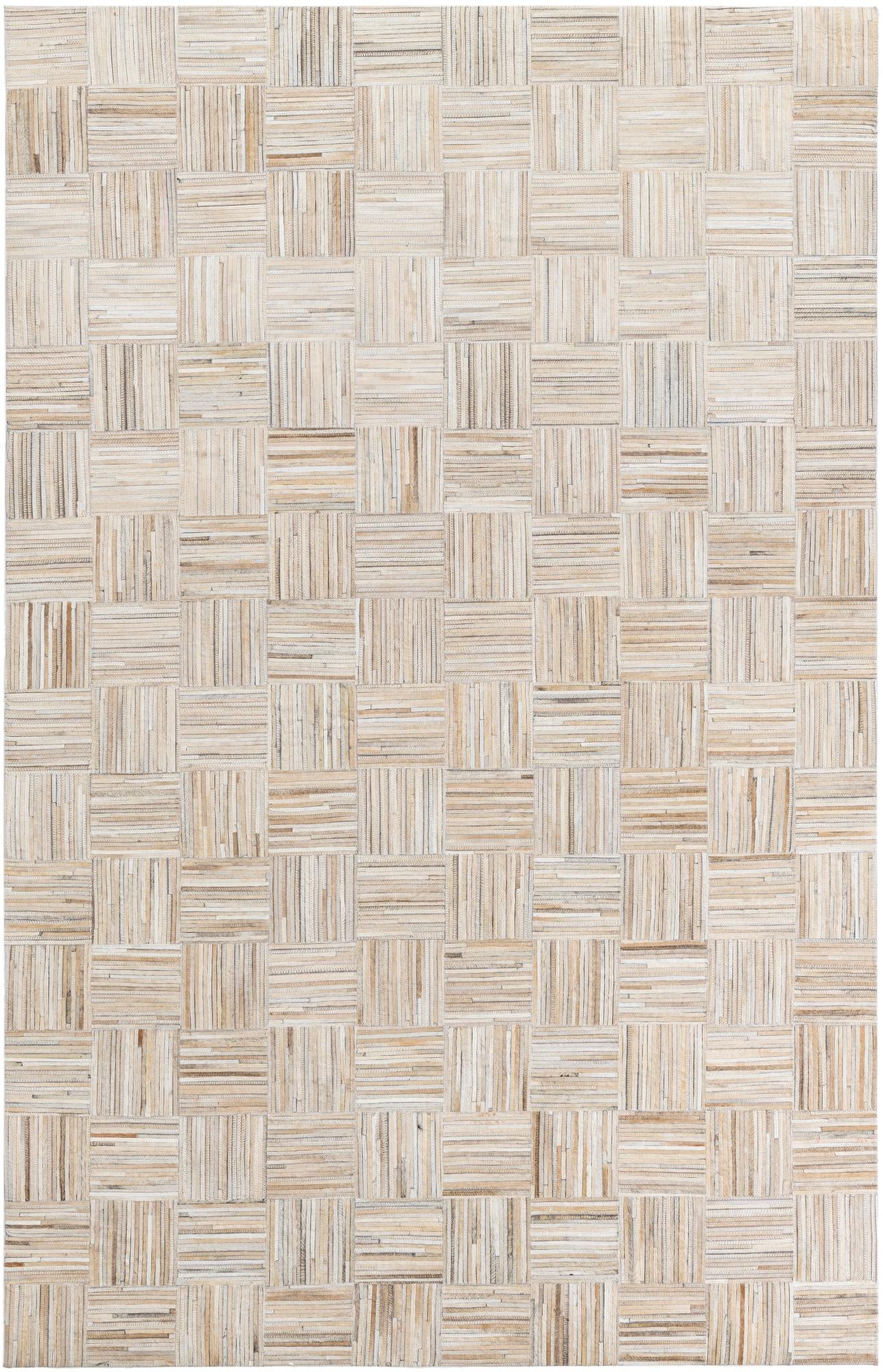5' x 7' 8 Cowhide Leather Rug