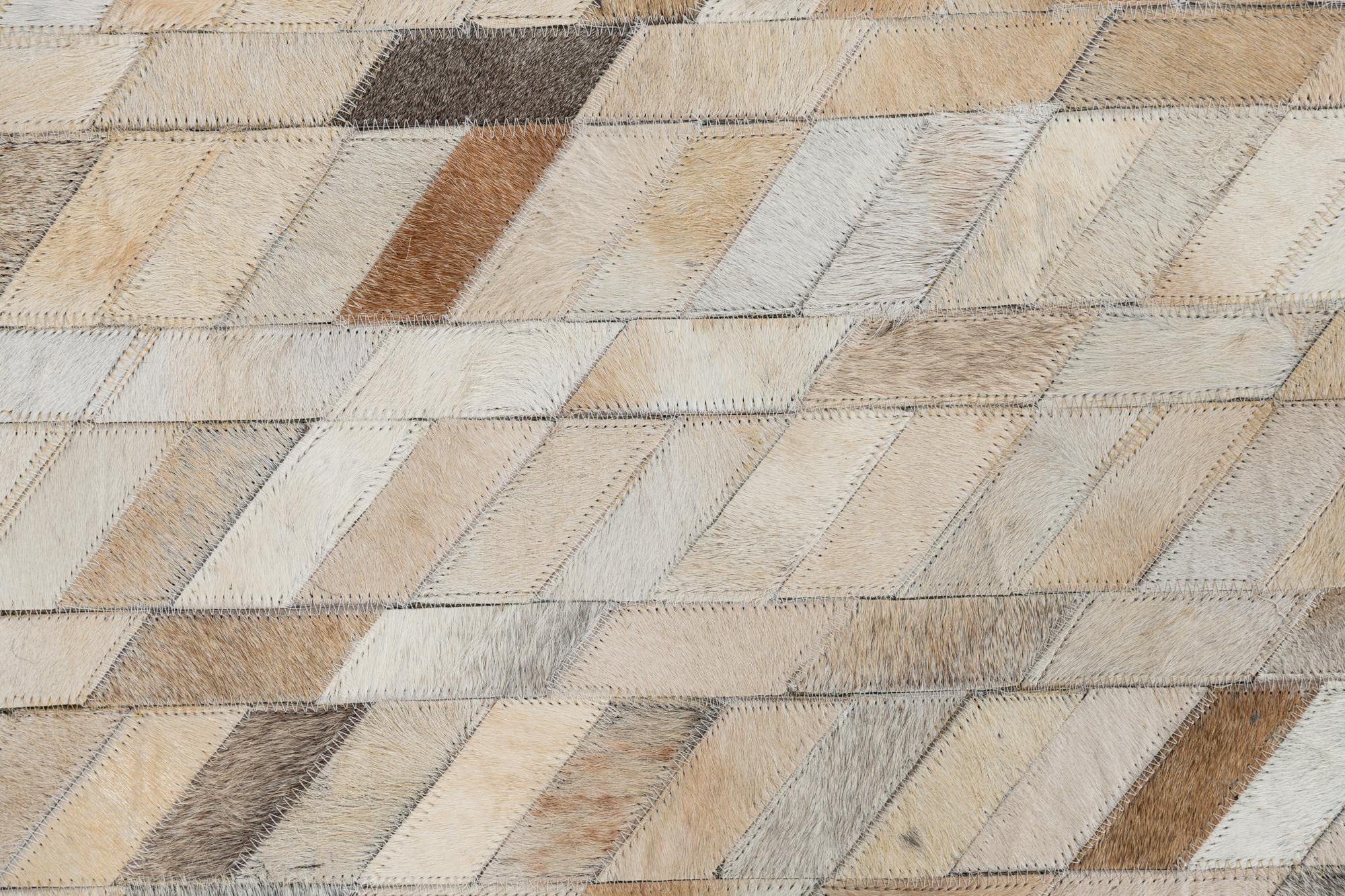 5' x 8' Cowhide Leather Rug