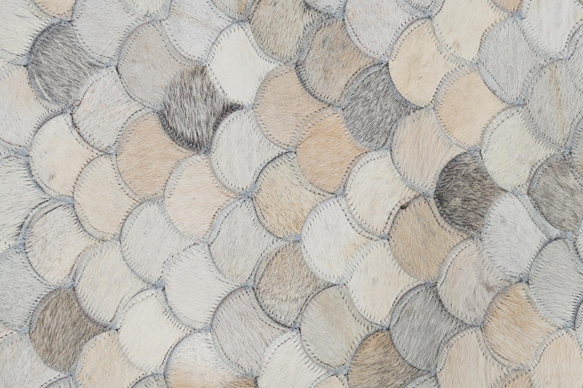 5' 1 x 7' 10 Cowhide Leather Rug