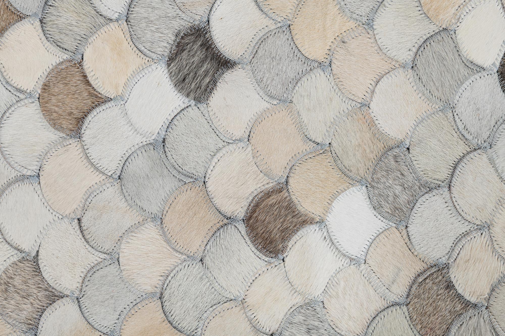 5' 1 x 7' 10 Cowhide Leather Rug