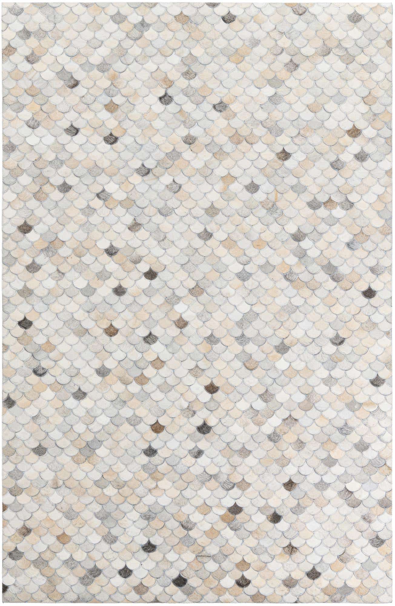 5' 1 x 7' 10 Cowhide Leather Rug