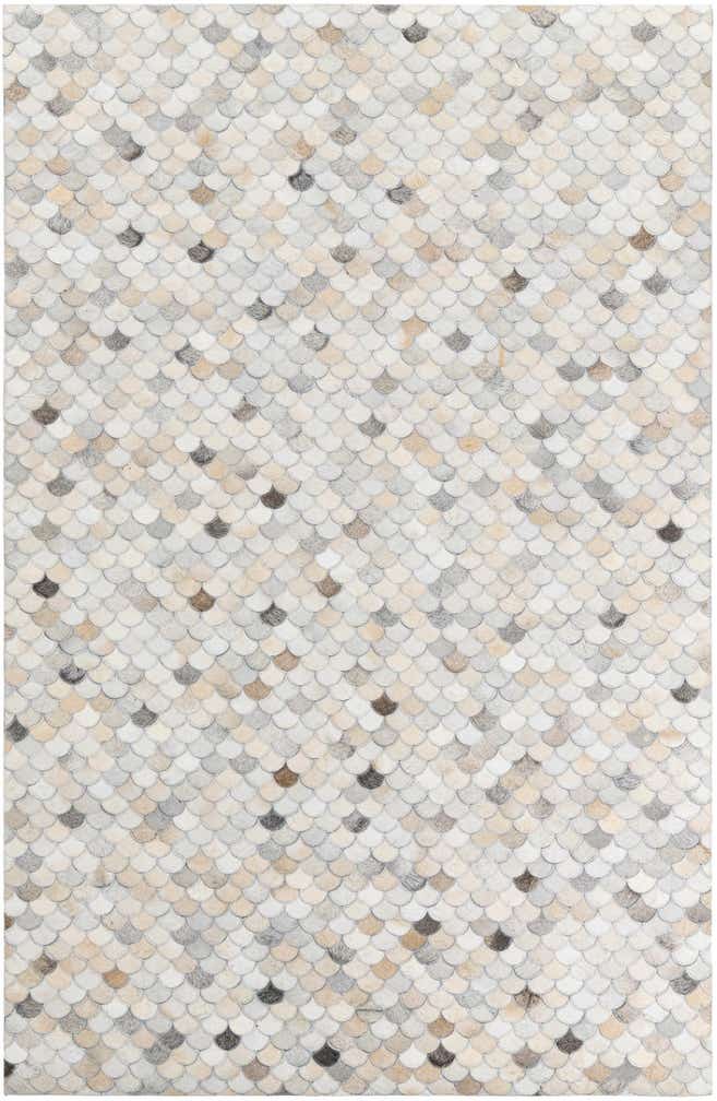 5' 1 x 7' 10 Cowhide Leather Rug