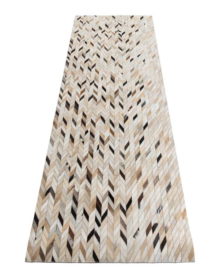 Detail image of 4' 9 x 7' 10 Cowhide Leather Rug