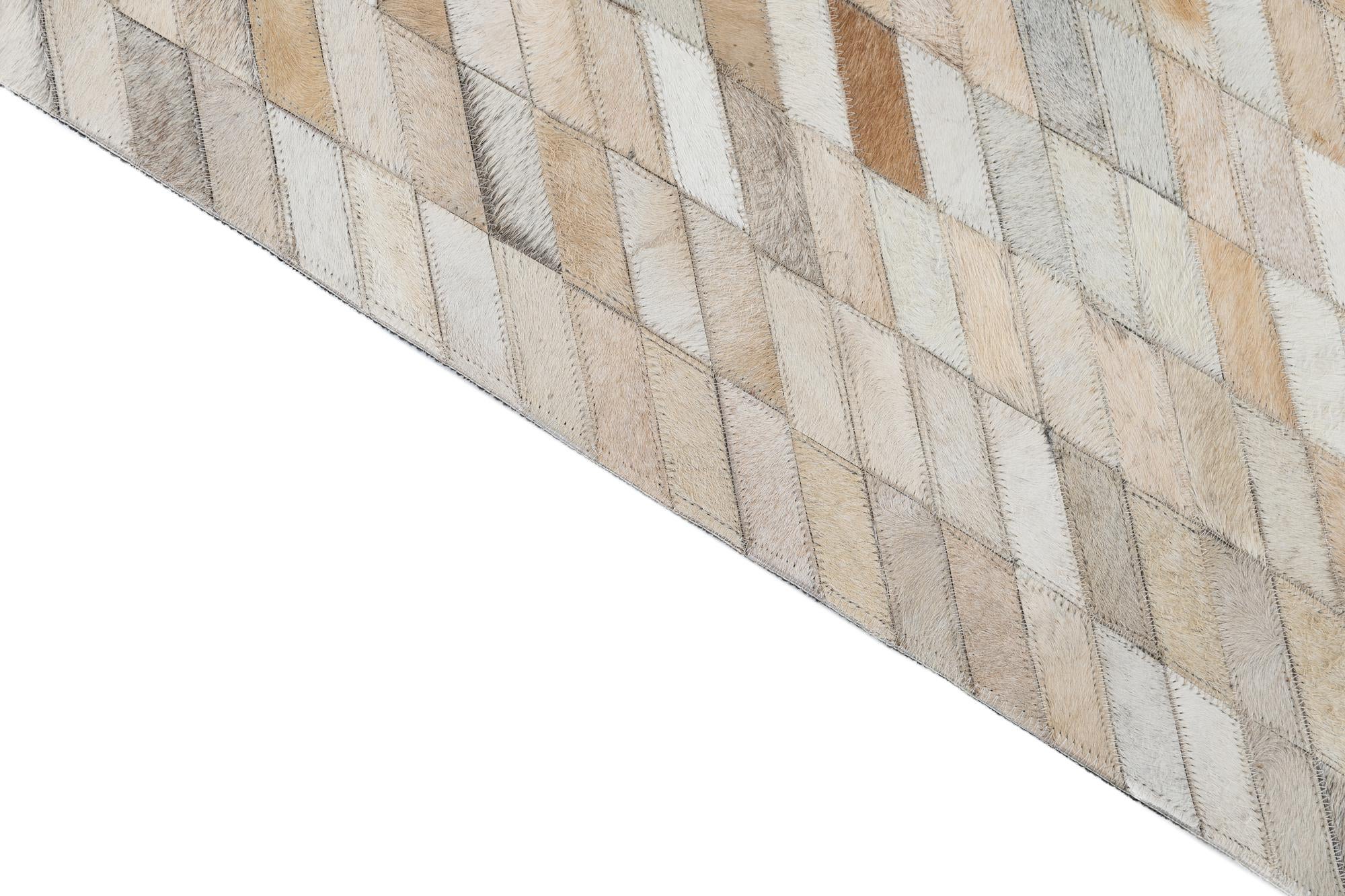 4' 9 x 7' 10 Cowhide Leather Rug