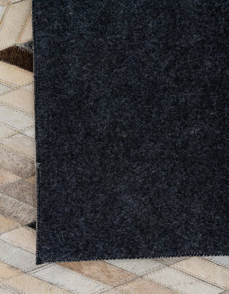 Detail image of 4' 9 x 7' 10 Cowhide Leather Rug