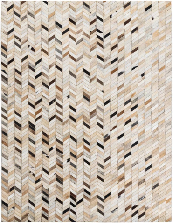 Detail image of 4' 9 x 7' 10 Cowhide Leather Rug