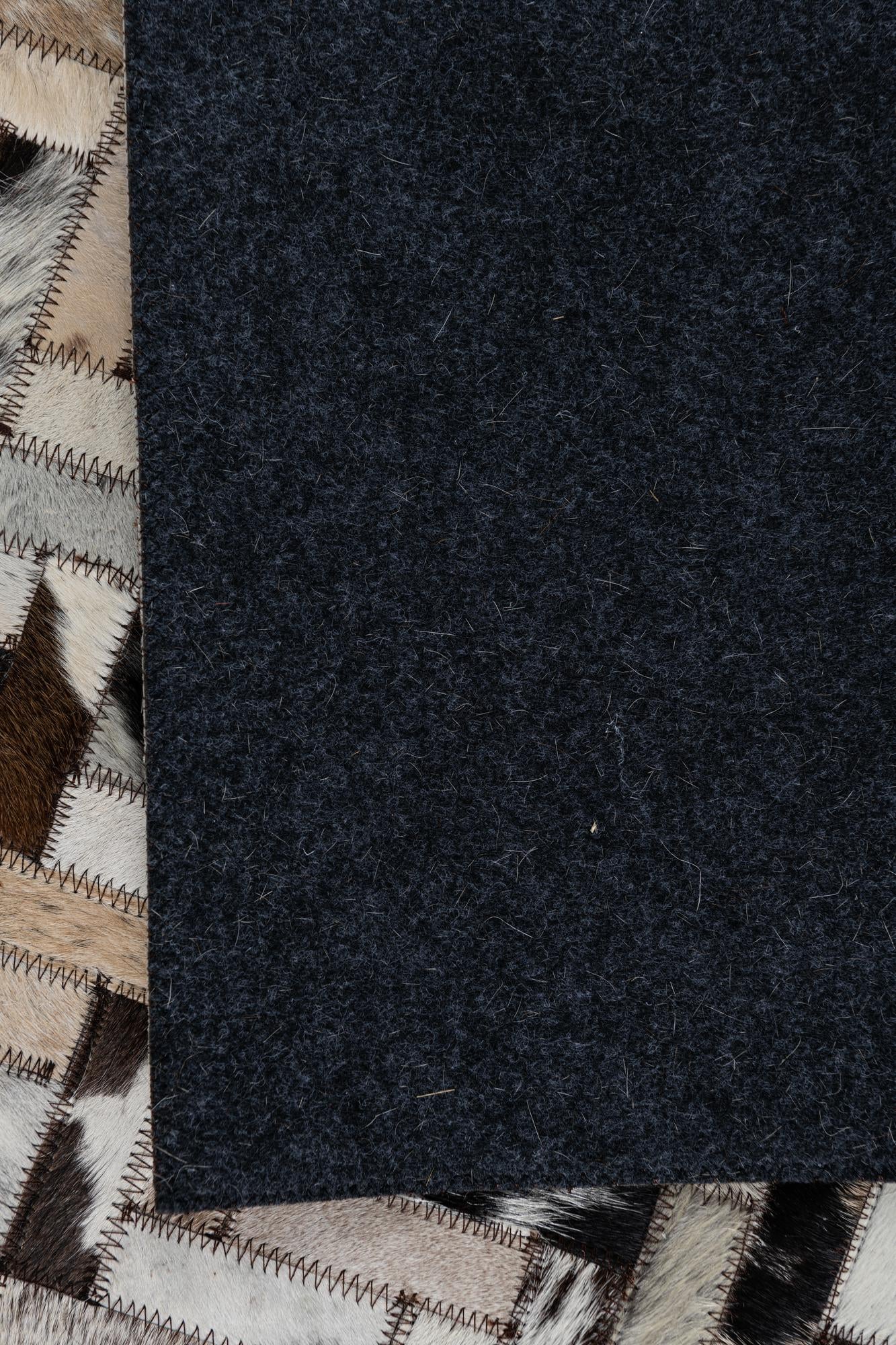 5' 3 x 7' 10 Cowhide Leather Rug