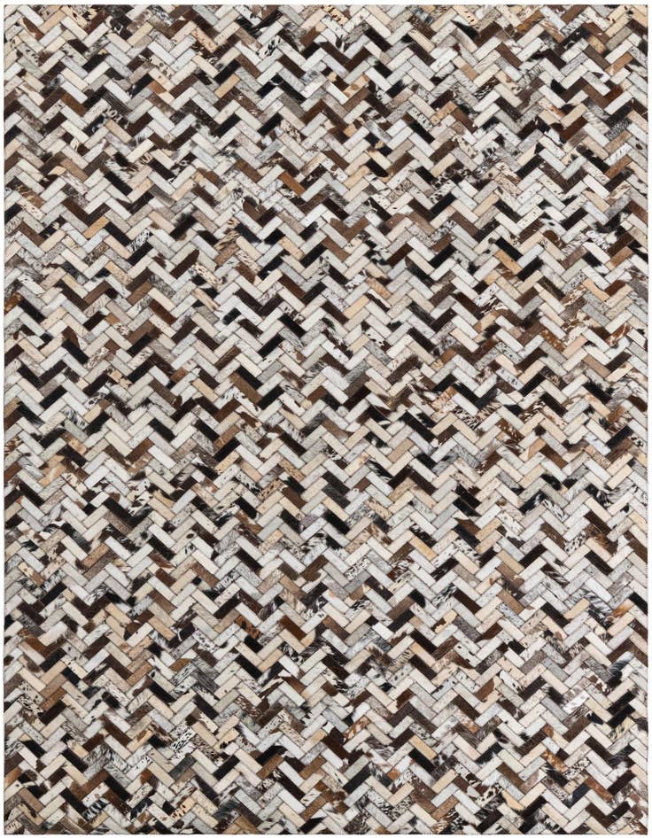 Detail image of 5' 3 x 7' 10 Cowhide Leather Rug