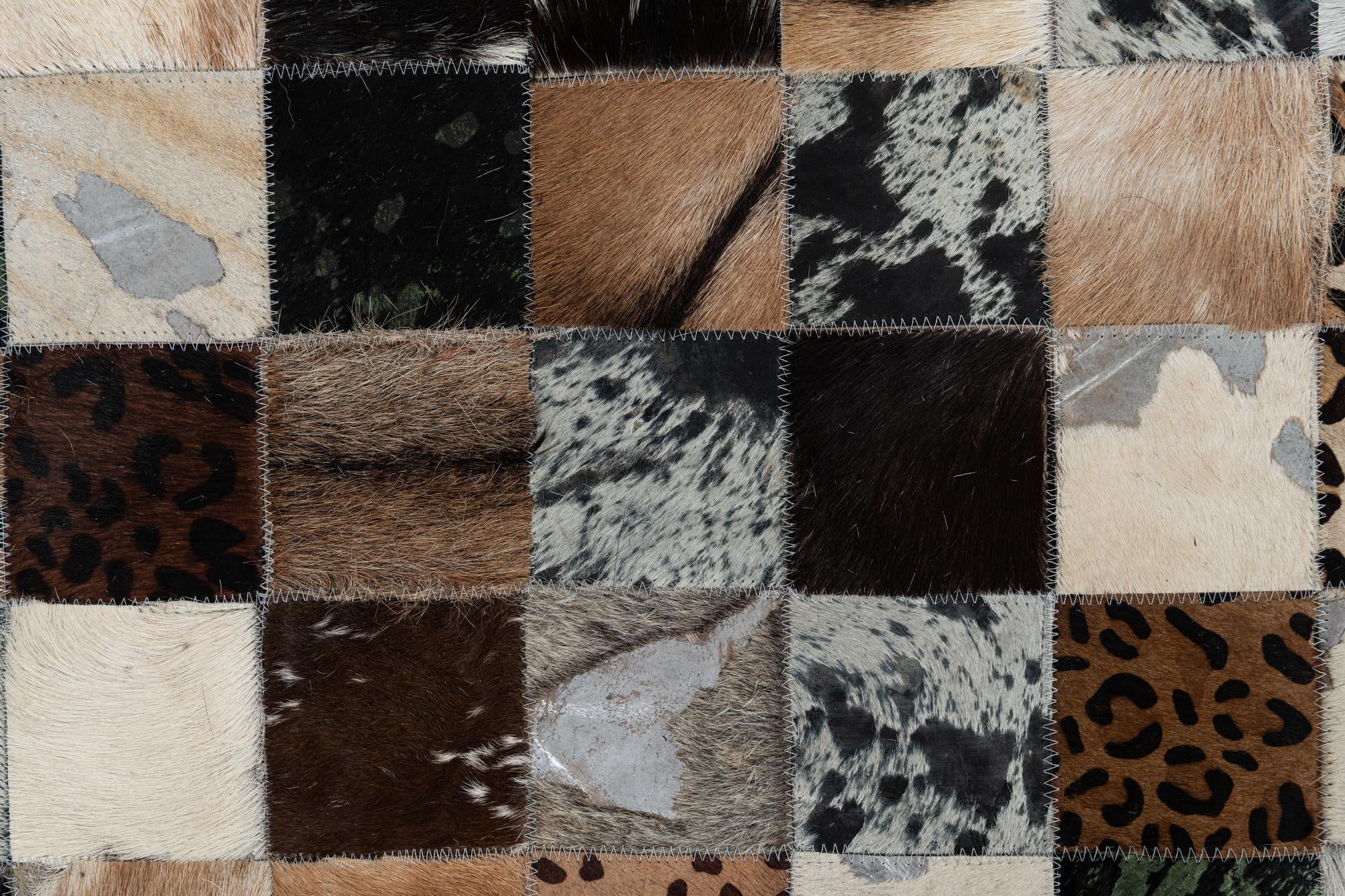 5' x 8' Cowhide Leather Rug