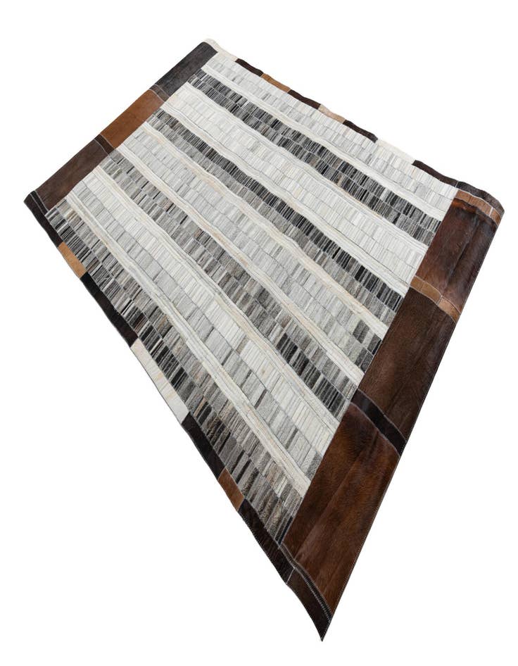 Detail image of 5' 2 x 7' 9 Cowhide Leather Rug