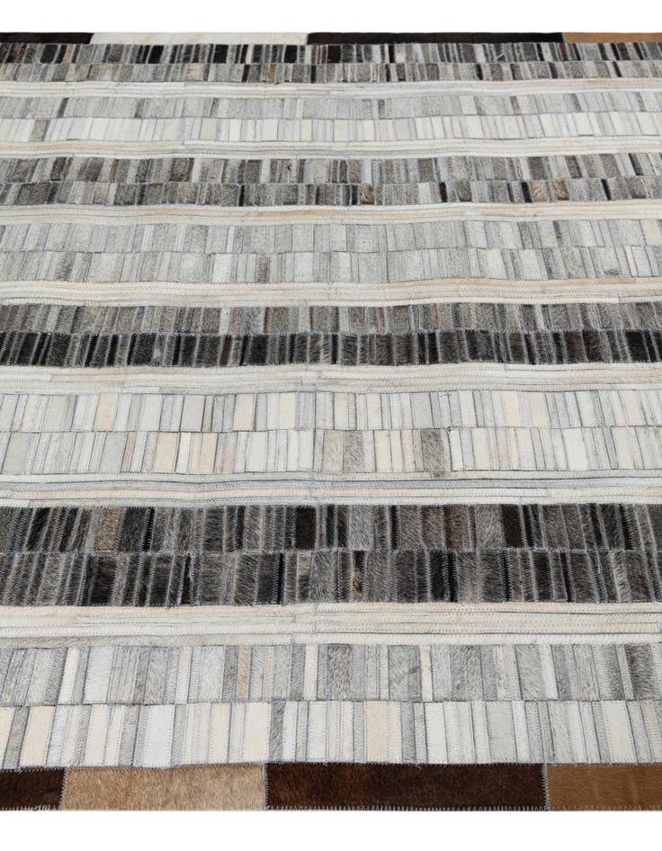 Detail image of 5' 2 x 7' 9 Cowhide Leather Rug