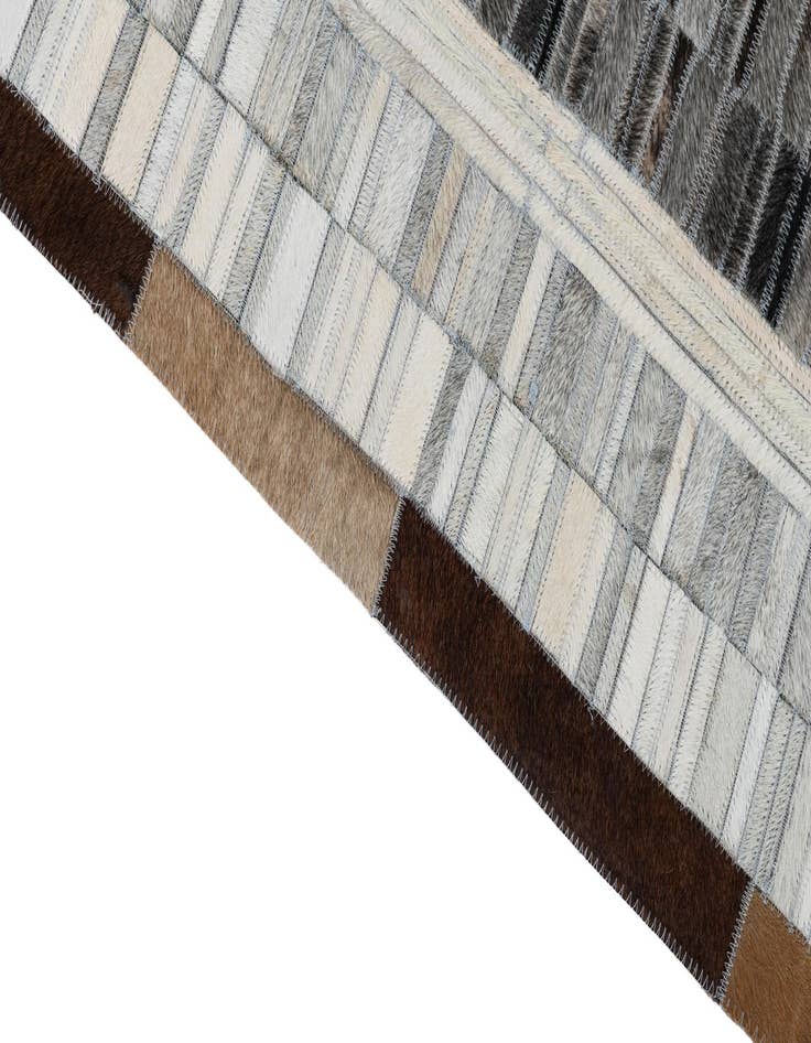 Detail image of 5' 2 x 7' 9 Cowhide Leather Rug