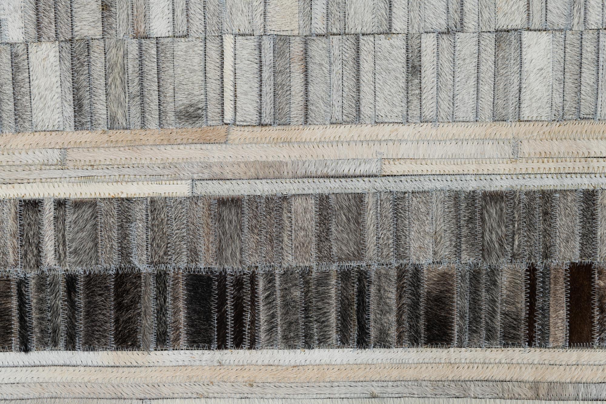 5' 2 x 7' 9 Cowhide Leather Rug
