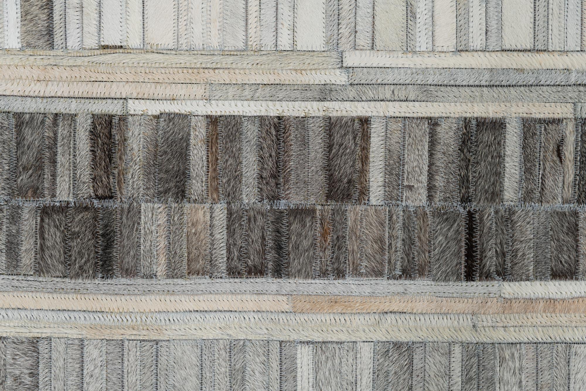 5' 2 x 7' 9 Cowhide Leather Rug