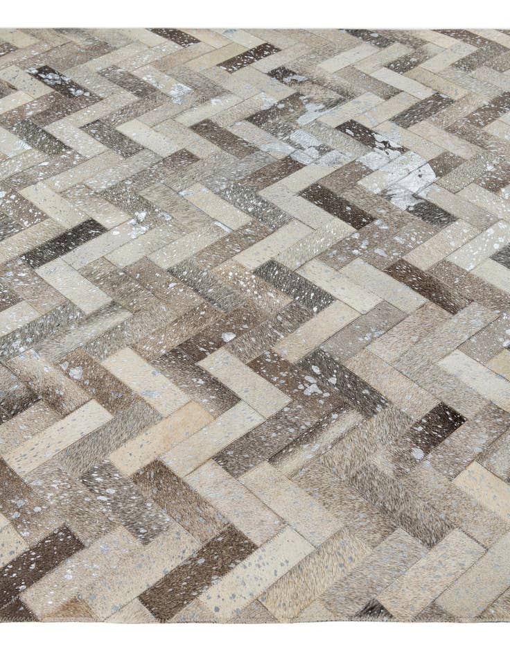 Detail image of 5' x 7' 10 Cowhide Leather Rug