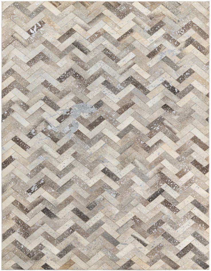 Detail image of 5' x 7' 10 Cowhide Leather Rug