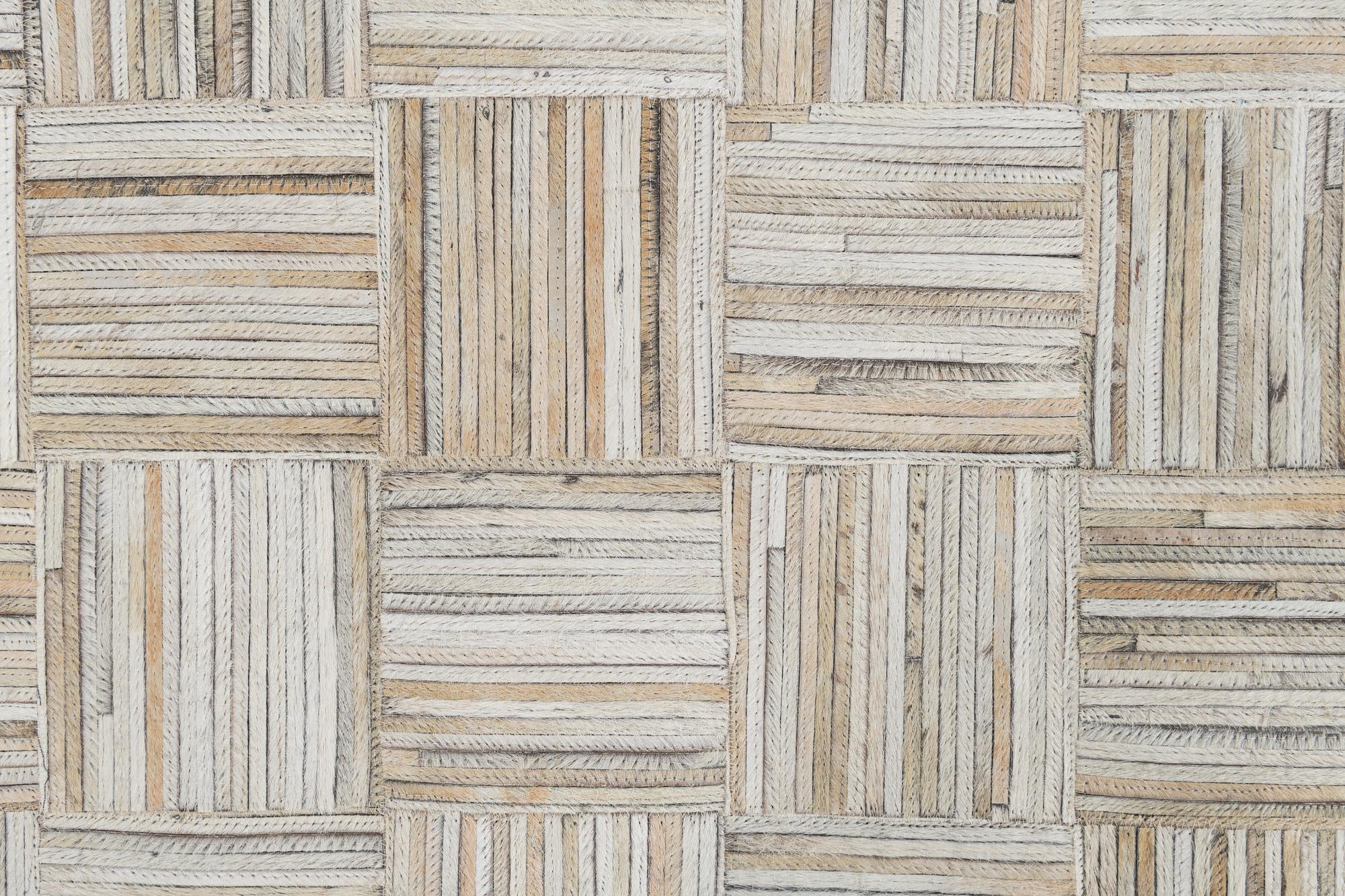 4' 10 x 7' 6 Cowhide Leather Rug