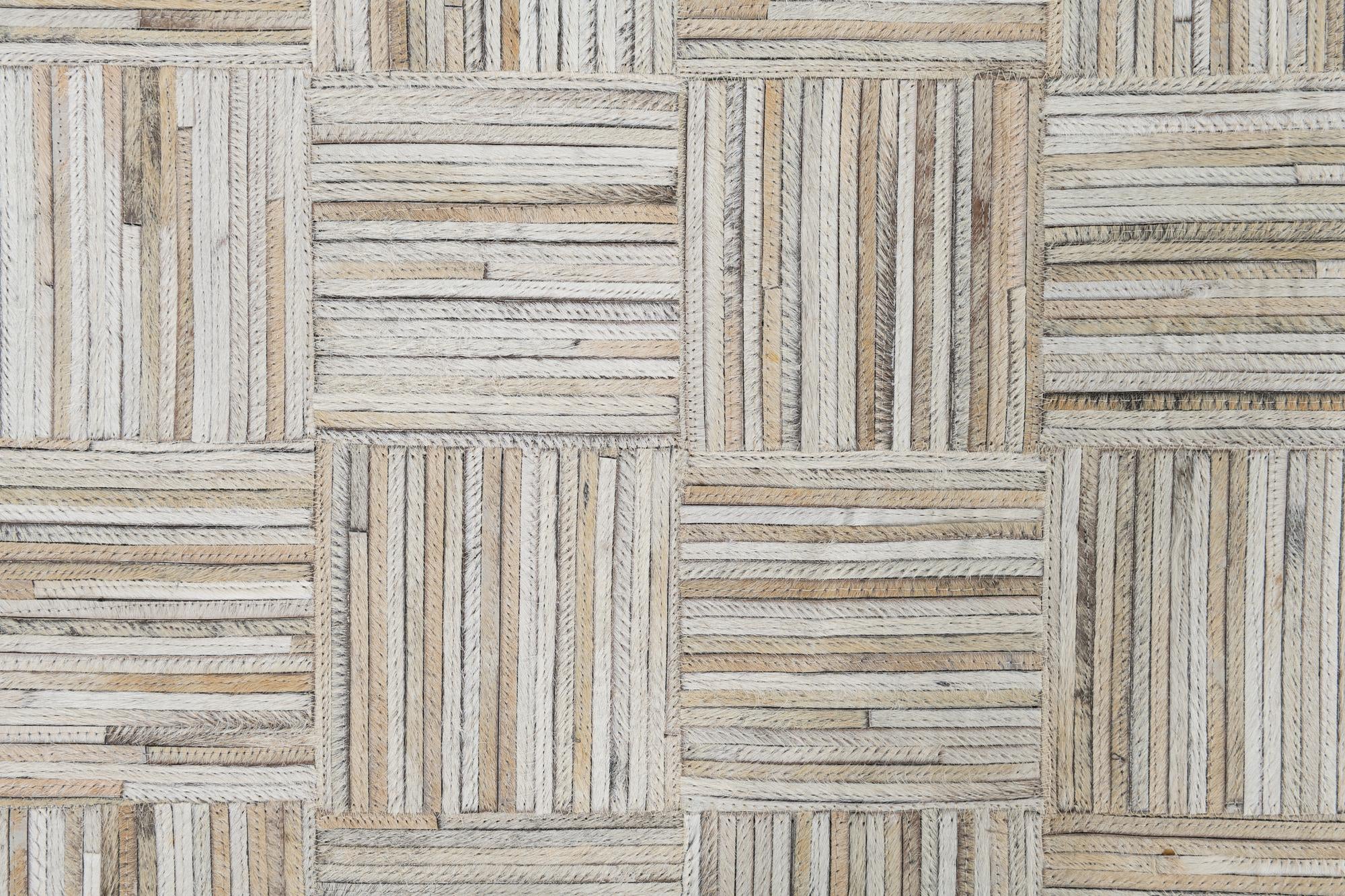 4' 10 x 7' 6 Cowhide Leather Rug