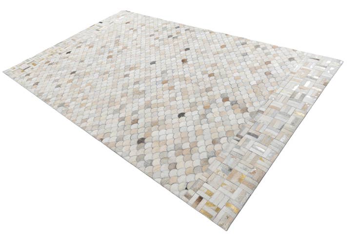 Detail image of 5' 2 x 8' 4 Cowhide Leather Rug