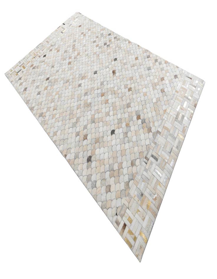 Detail image of 5' 2 x 8' 4 Cowhide Leather Rug