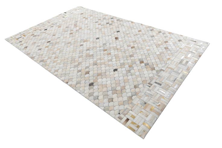 Detail image of 5' 2 x 8' 4 Cowhide Leather Rug