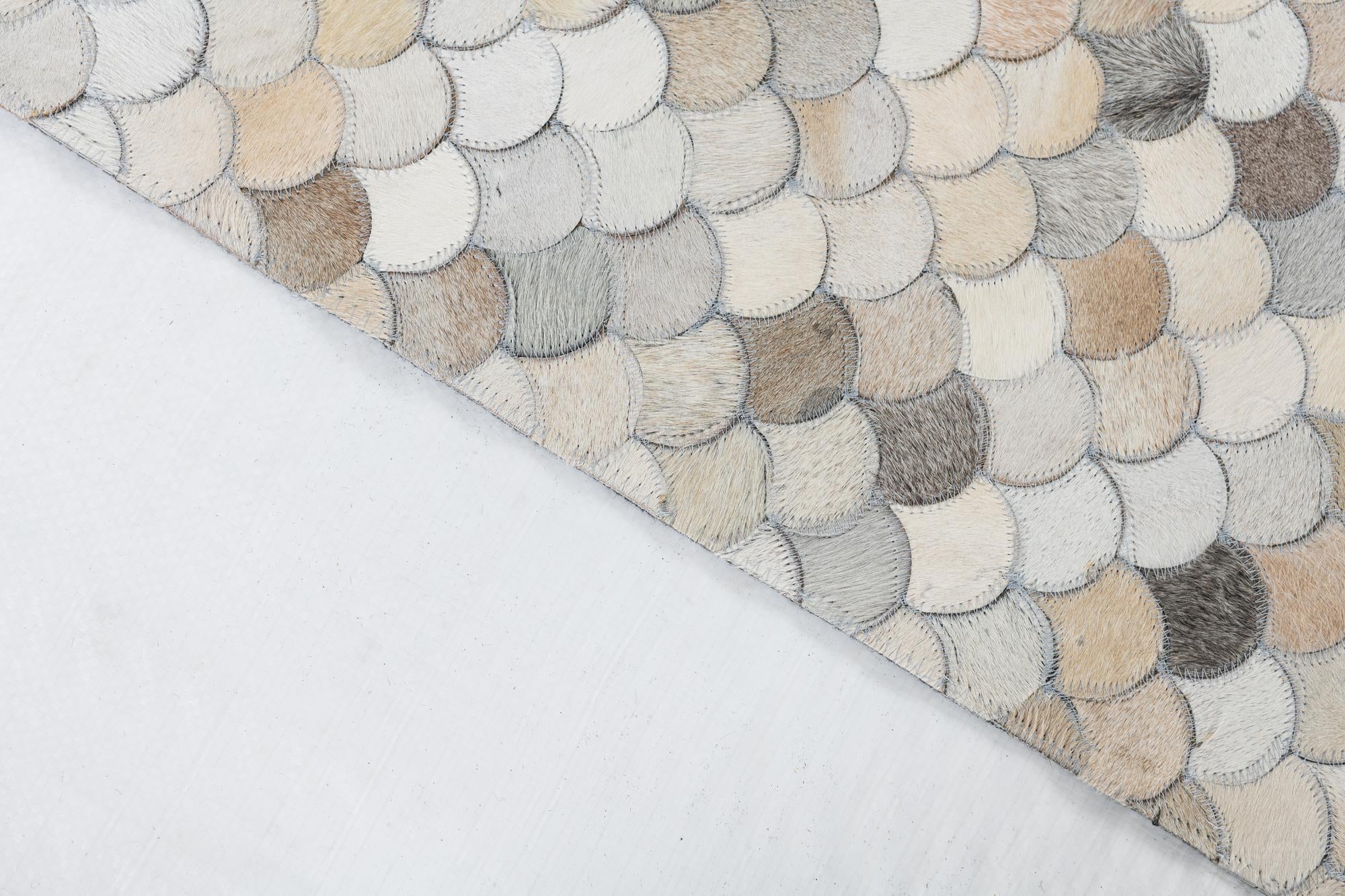 5' 2 x 8' 4 Cowhide Leather Rug