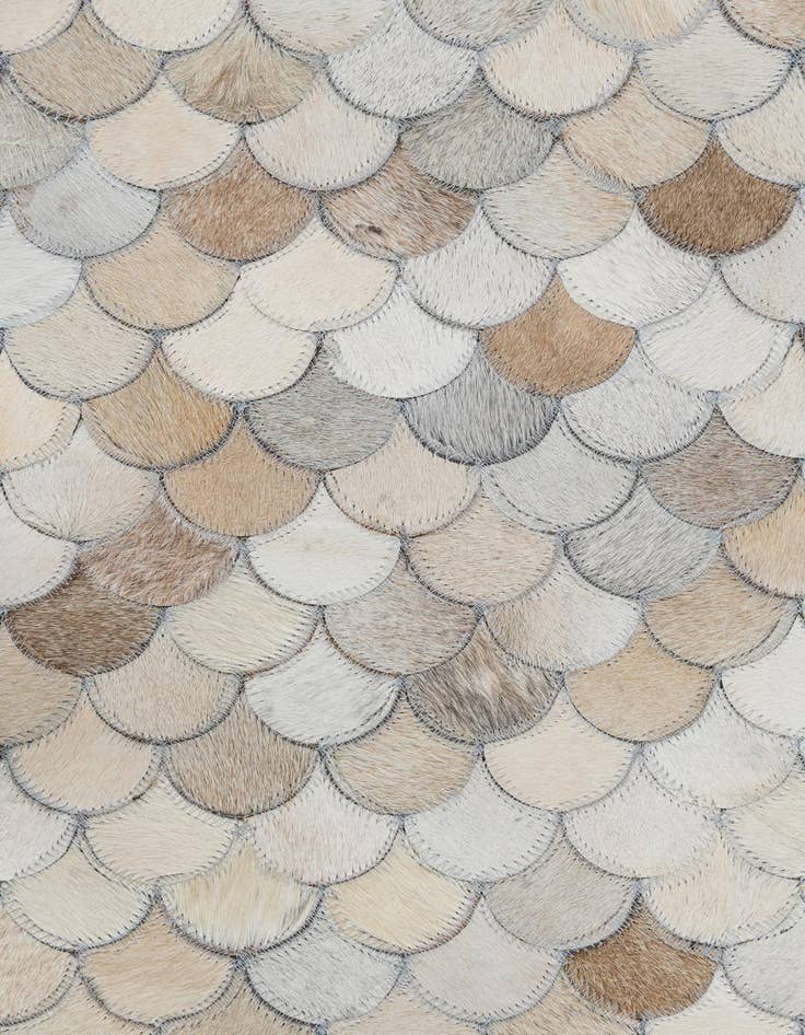 Detail image of 5' 2 x 8' 4 Cowhide Leather Rug