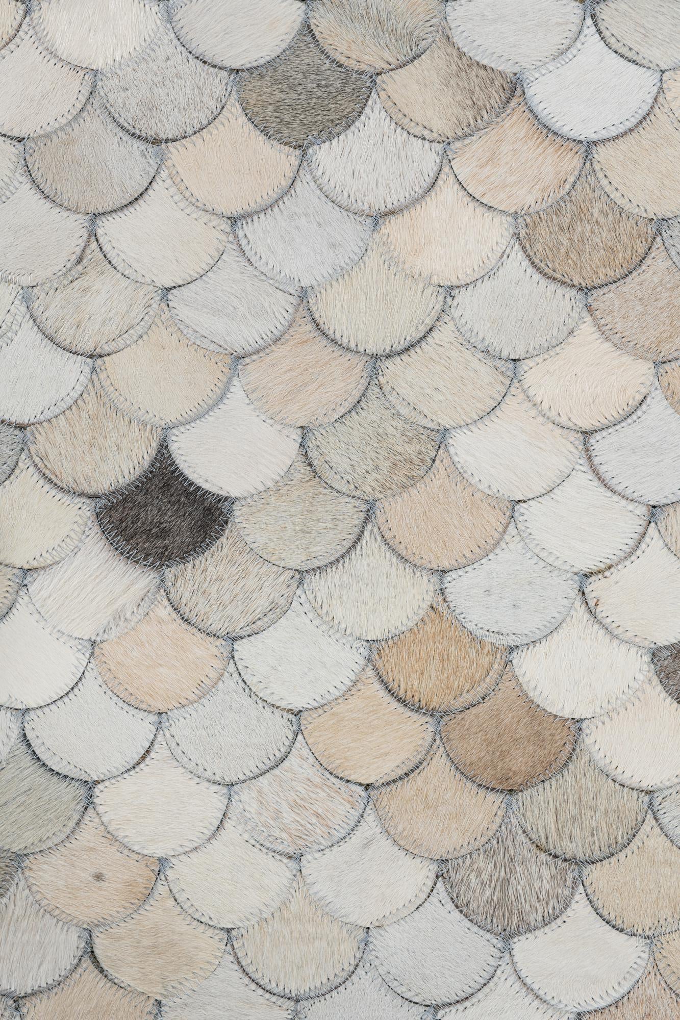 5' 2 x 8' 4 Cowhide Leather Rug