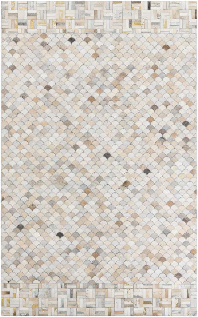 5' 2 x 8' 4 Cowhide Leather Rug