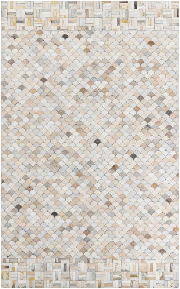 Detail image of 5' 2 x 8' 4 Cowhide Leather Rug