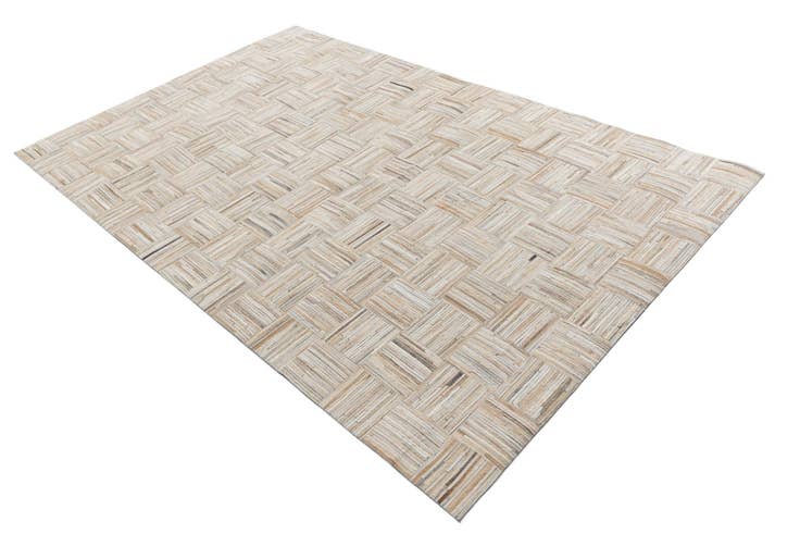 Detail image of 4' 10 x 7' 9 Cowhide Leather Rug
