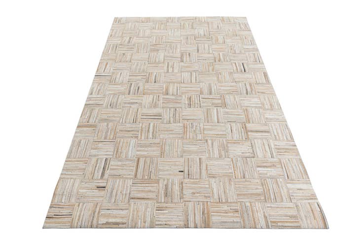 Detail image of 4' 10 x 7' 9 Cowhide Leather Rug
