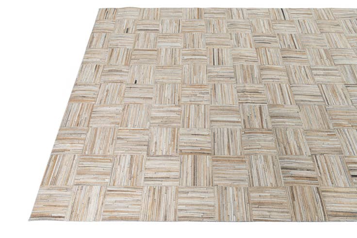 Detail image of 4' 10 x 7' 9 Cowhide Leather Rug