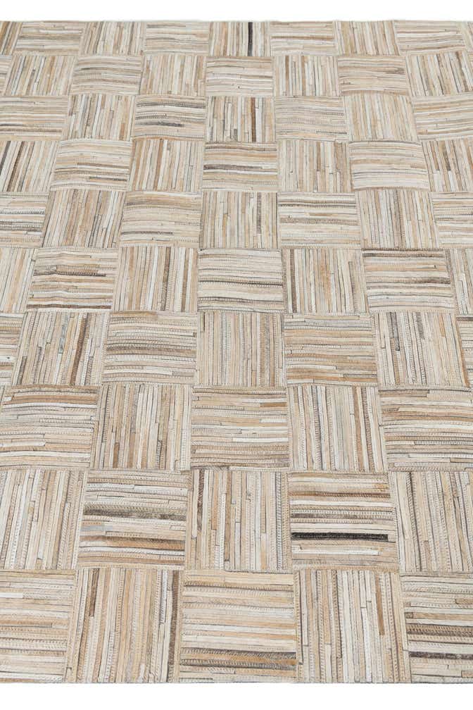4' 10 x 7' 9 Cowhide Leather Rug