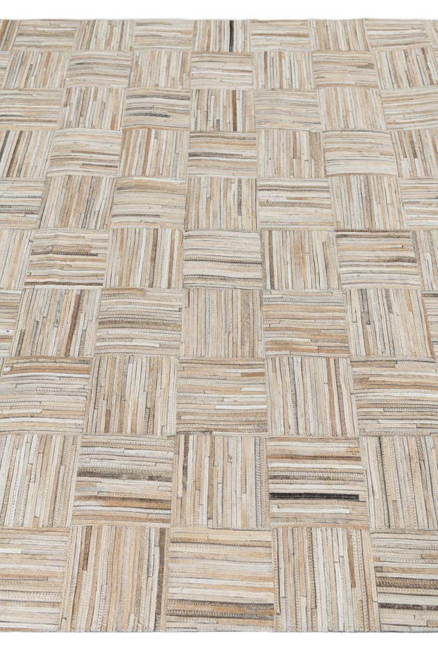 Detail image of 4' 10 x 7' 9 Cowhide Leather Rug