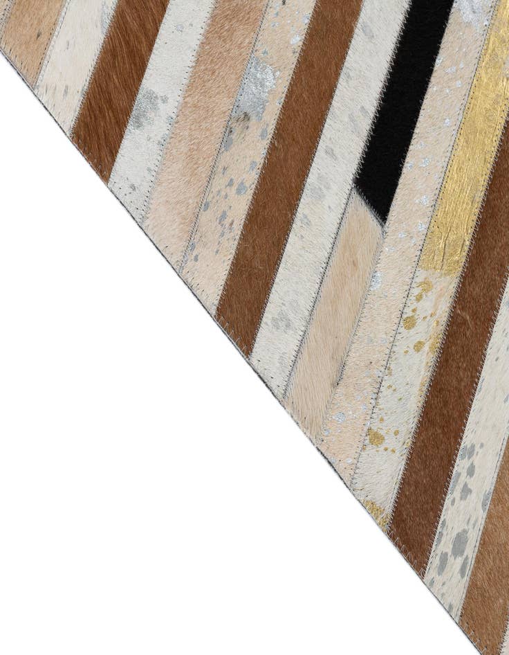 Detail image of 5' 1 x 7' 9 Cowhide Leather Rug