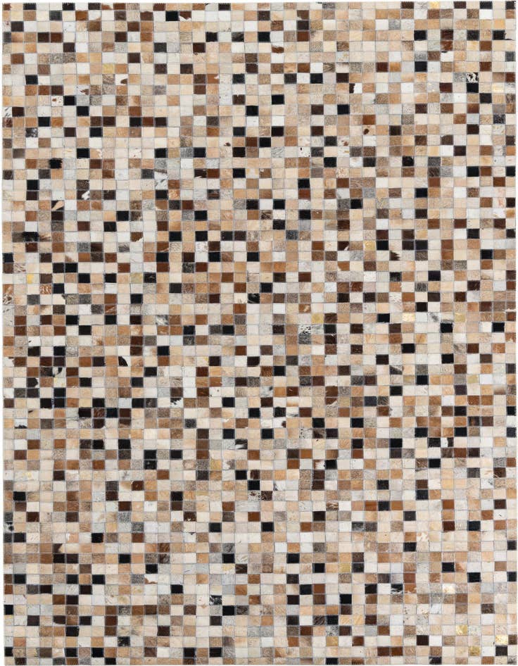 Detail image of 5' x 7' 10 Cowhide Leather Rug