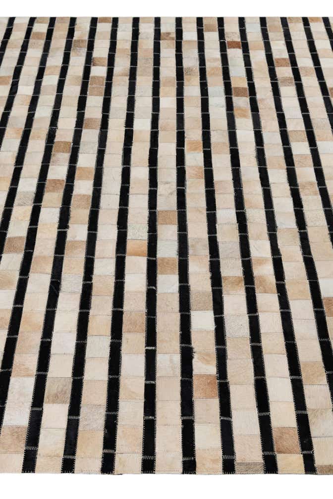 5' 1 x 7' 10 Cowhide Leather Rug