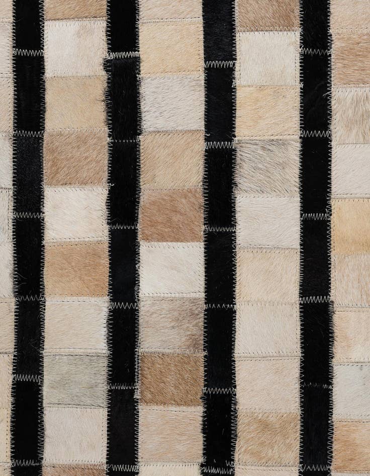 Detail image of 5' 1 x 7' 10 Cowhide Leather Rug