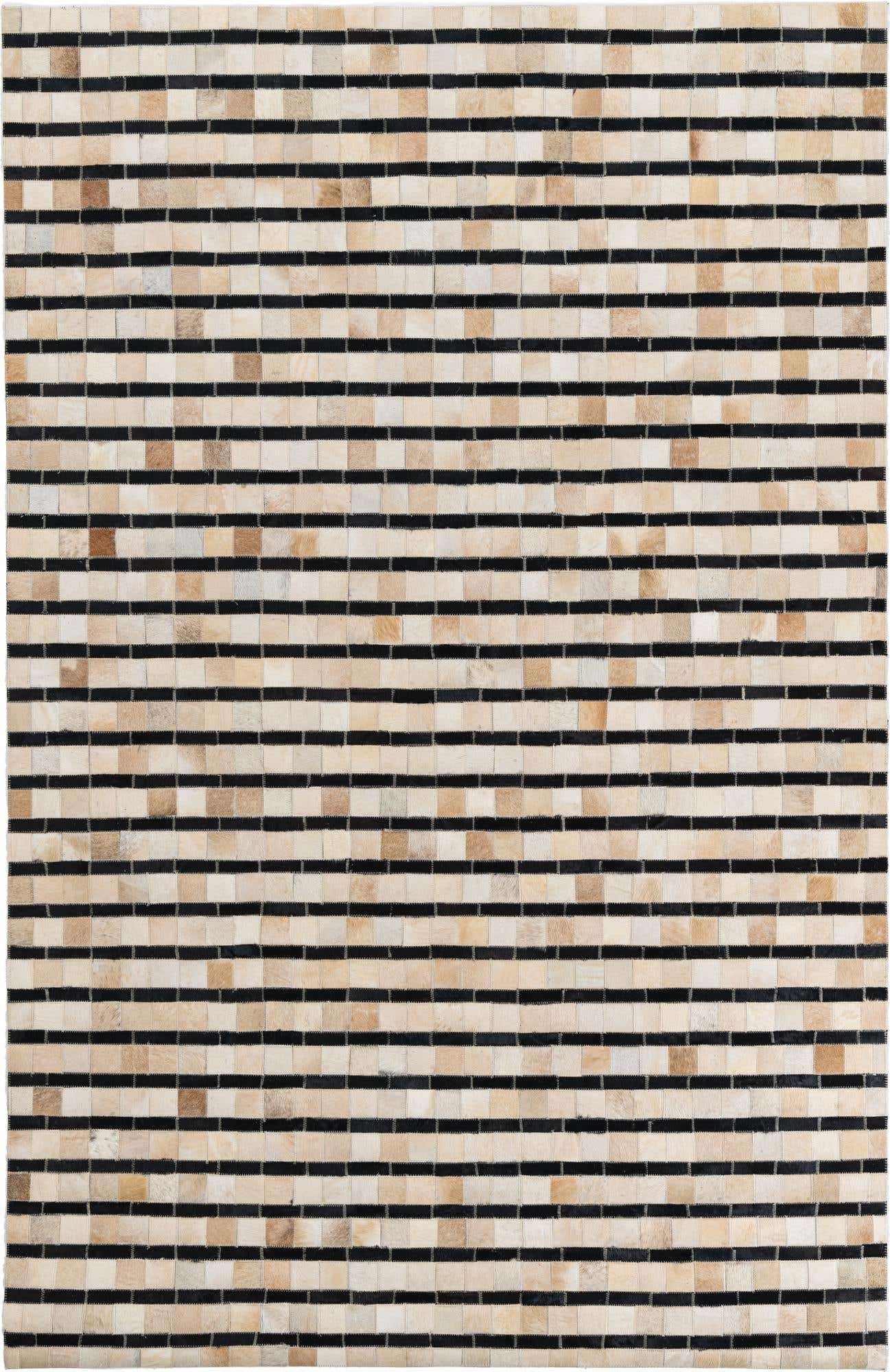 5' 1 x 7' 10 Cowhide Leather Rug