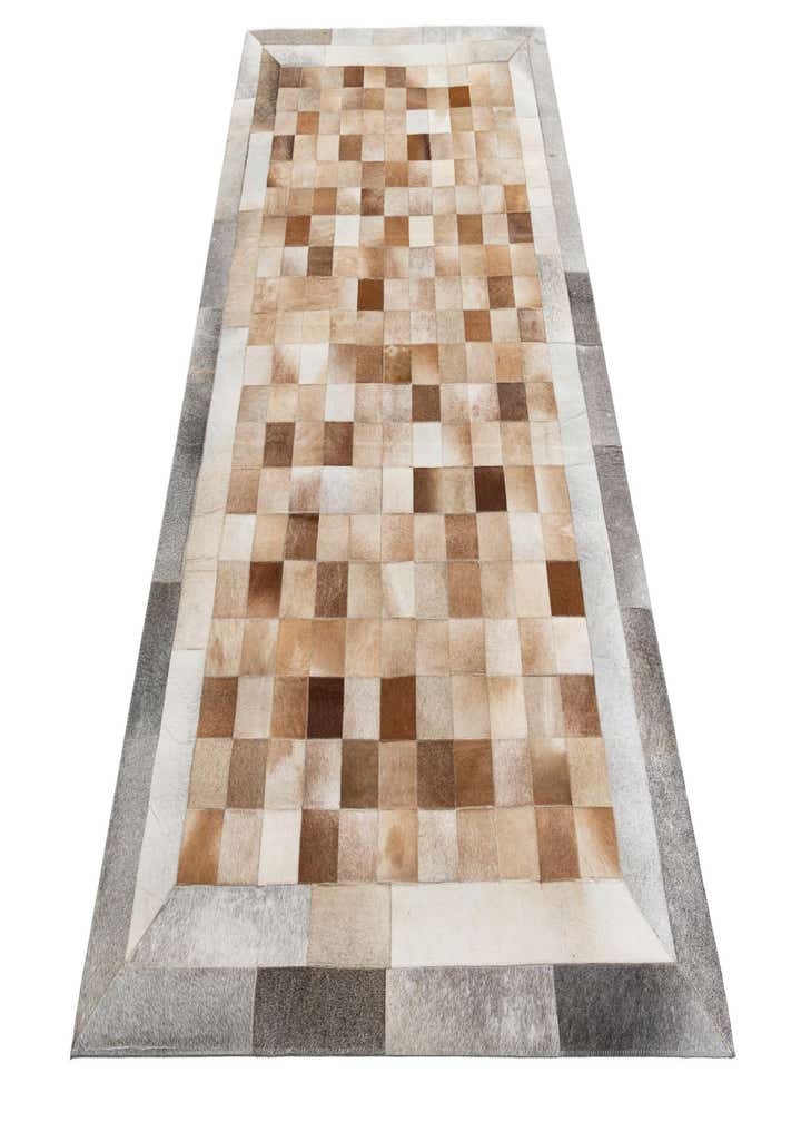 4' 10 x 7' 8 Cowhide Leather Rug