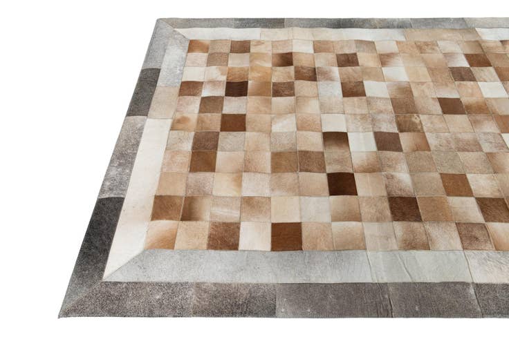 Detail image of 4' 10 x 7' 8 Cowhide Leather Rug