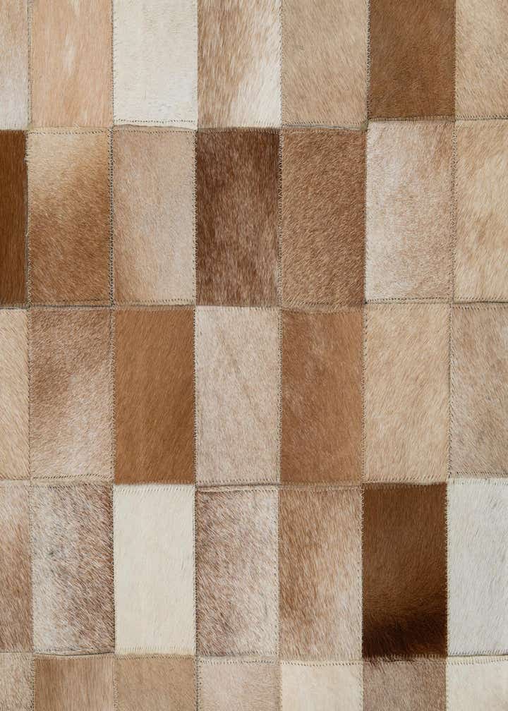 4' 10 x 7' 8 Cowhide Leather Rug