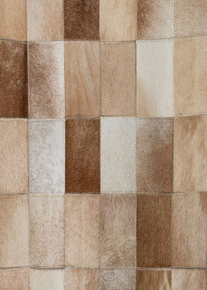 4' 10 x 7' 8 Cowhide Leather Rug