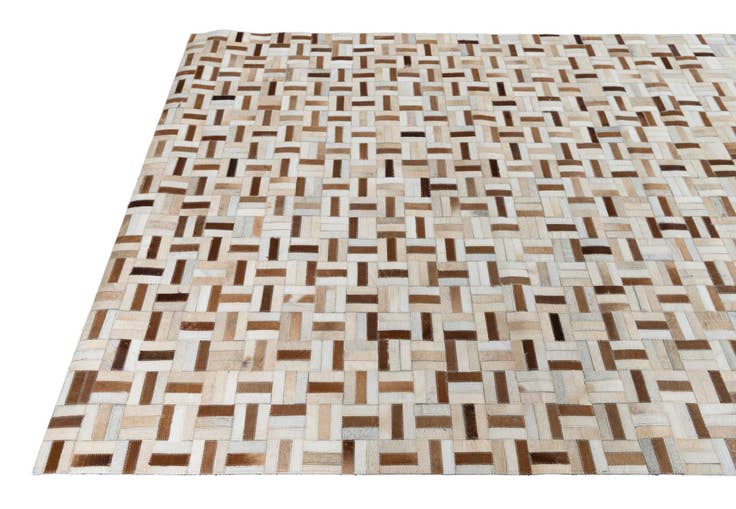 Detail image of 5' 1 x 8' Cowhide Leather Rug