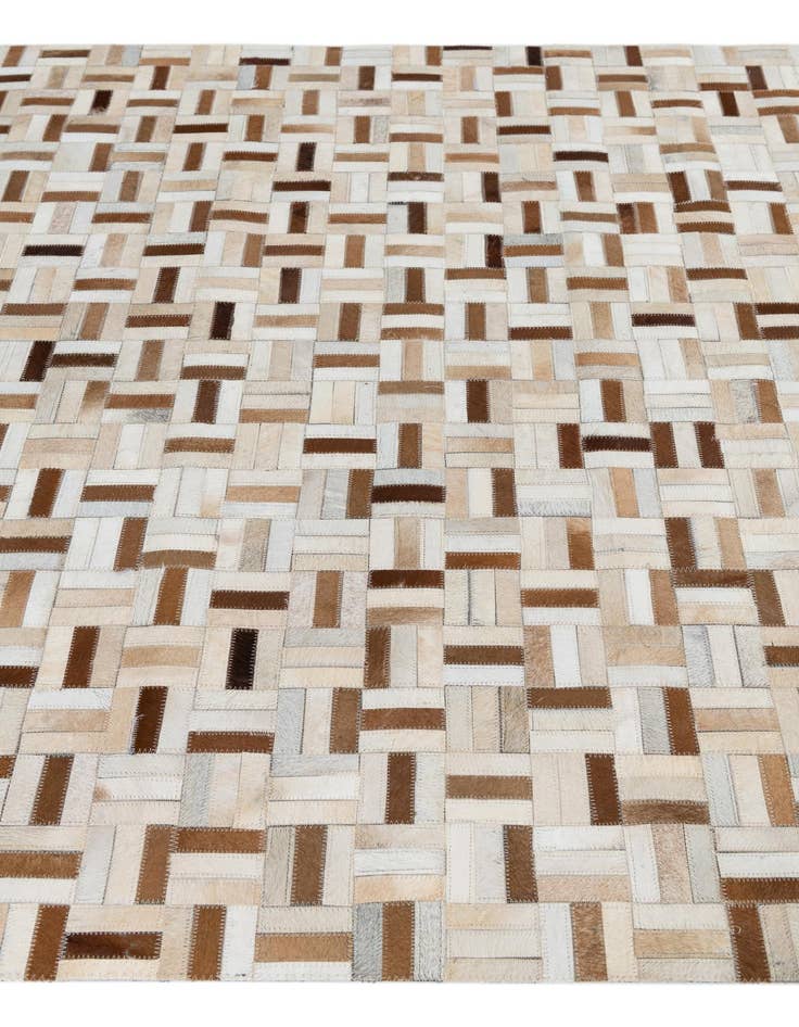 Detail image of 5' 1 x 8' Cowhide Leather Rug