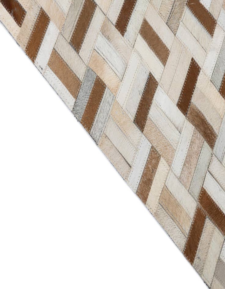 Detail image of 5' 1 x 8' Cowhide Leather Rug